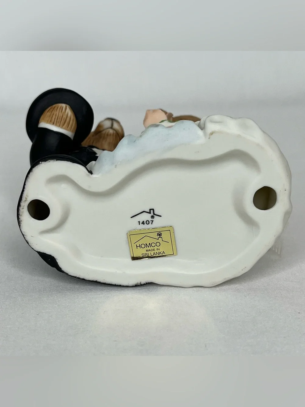Vintage Homco #1407 Porcelain Teddy Bear Bride & Groom. 4